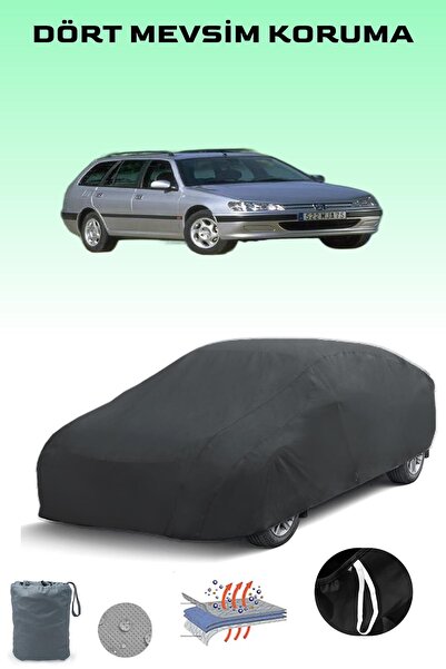 Breen Black, Peugeot 406 Break 1999 - 2004, Car Tarpaulin, Auto Cover, Car Tent