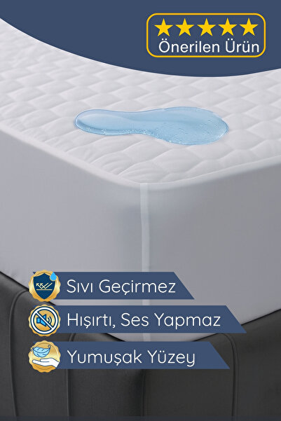 Kiril Home Ultra Soft Sıvı Geçirmez Ses Yapmaz Fitted Full Kenar Yatak Koruyu...