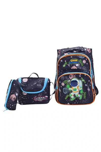 LUGMO 3-Piece Middle School Bag Set Primary School Bag Complete Lined Astronaut