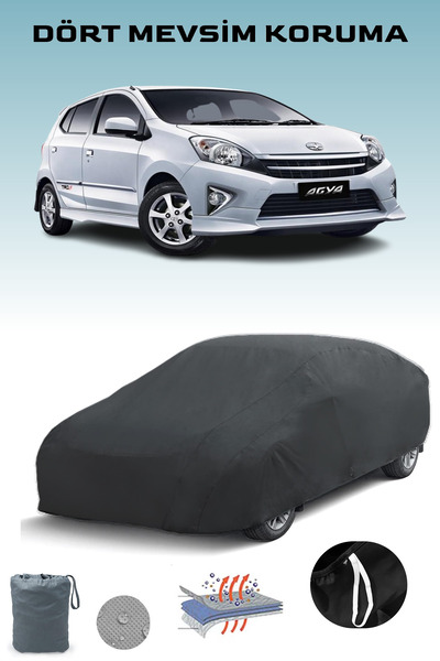 Breen أسود، TOYOTA AGYA 2012 - 2021، مشمع السيارة، غطاء السيارة، خيمة السيارة