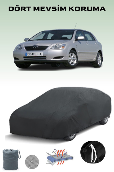 Breen أسود، TOYOTA COROLLA 5 أبواب 2002 - 2004، مشمع السيارة، غطاء السيارة، خ...