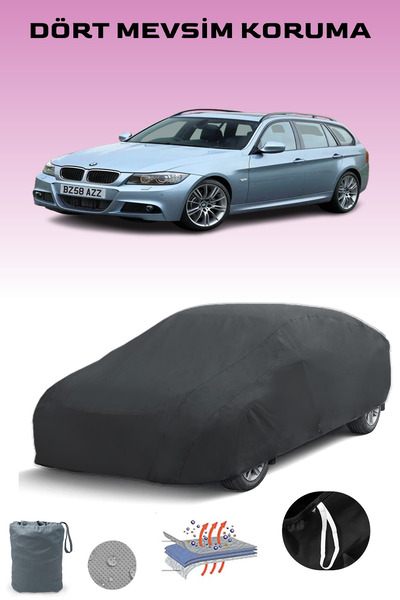 Breen أسود، BMW 3 SERIES TOURING (E91) 2008 - 2012، مشمع السيارة، غطاء السيار...