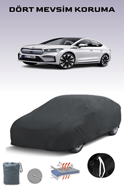 Breen أسود، SKODA ENYAQ COUPE 4، مشمع السيارة، غطاء السيارة، خيمة السيارة