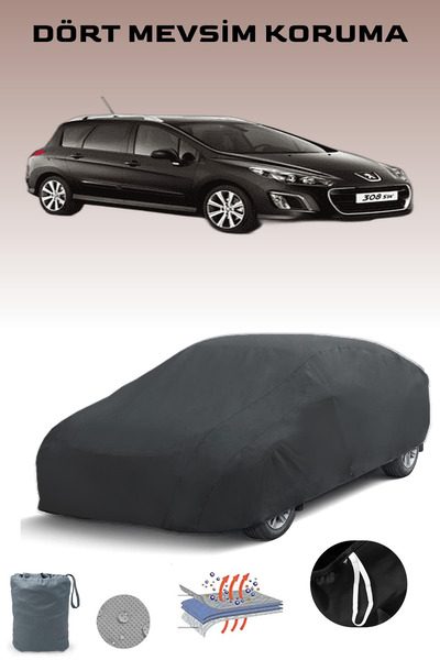 Breen أسود، بيجو 308 SW 1، مشمع السيارة، غطاء السيارة، خيمة السيارة