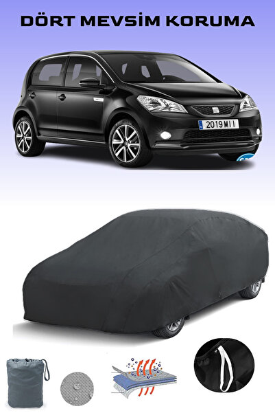 Breen أسود، SEAT MII ELECTRIC 2019 - 2021، مشمع السيارة، غطاء السيارة، خيمة السيارة