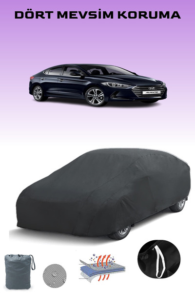Breen Siyah, Hyundai Elantra Oto Branda, Araba Brandası, Koruma Örtüsü, Toz ve Su Geçirmez