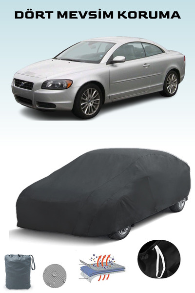 Breen أسود، VOLVO C70 2005 - 2013، مشمع السيارة، غطاء السيارة، خيمة السيارة