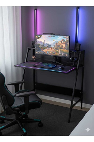 AYZ Piyano Siyah Çalışma Masası Çocuk Masası Oyuncu Masası Mutfak Masası Maky...