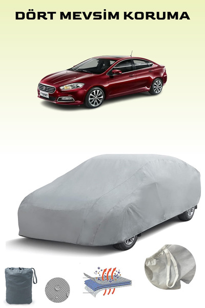 Breen مشمع سيارات متوافق مع Fiat Viaggio - خيمة أوتوماتيكية مقاومة للماء والشمس