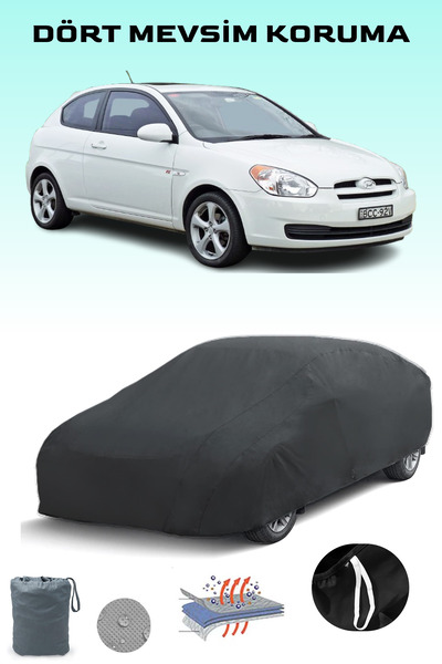 Breen أسود، HYUNDAI ACCENT HATCHBACK 3، مشمع السيارة، غطاء السيارة، خيمة السيارة