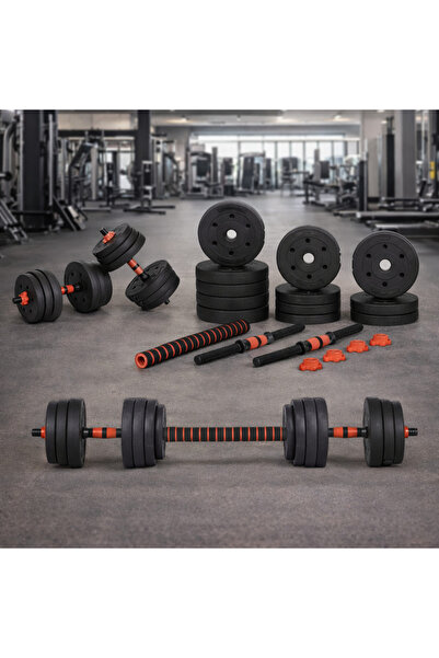 ideal STORE Σετ αλτήρων idealSTORE 2x15kg (30kg) με μετατρέψιμη μπάρα και αντ...