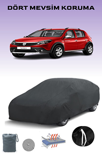Breen أسود، DACIA SANDERO 2008 - 2012، مشمع السيارة، غطاء السيارة، خيمة السيارة