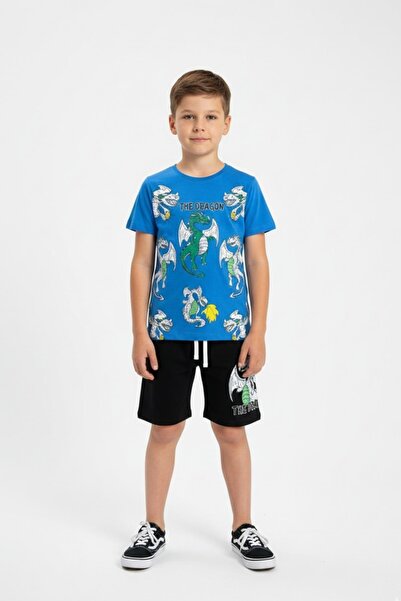 NEWKİDS 3-4-5-6 godina stari Štampano dečački set sa šortama