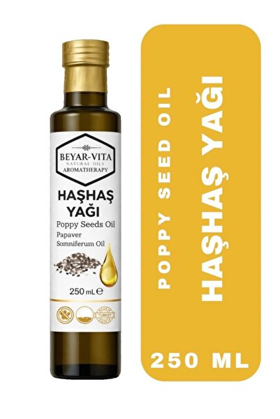 BEYARVİTA Haşhaş Yağı – 250 ml – – Doğal Soğuk Sıkım Üretim - poppy seed oil