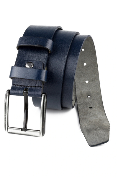 LUGMO Hakiki Deri Erkek Kemer Extra Yumuşak 4,5 cm Kot Lacivert