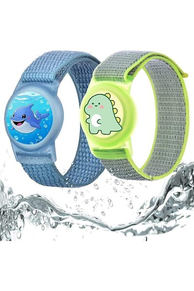 Yuumi Baby 2Pcs for Kids Airtag Compatible, Waterproof, Anti-Slip, Anti-Scratch Airtag Wristband