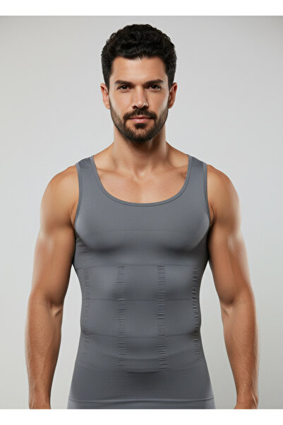 MİSTİRİK Torenova Model Spor Korse Atlet Yağ Eriten Karın Kası Çıkaran Atlet Korse Gri Renk