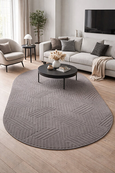 KEVLİNE Kevline Home Modern Dekoratif Halı Kaymaz Taban Yıkanabilir Salon Hal...