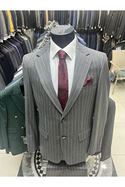 MASSARO YÜNLÜ ÇİZGİLİ TAKIM ELBİSE