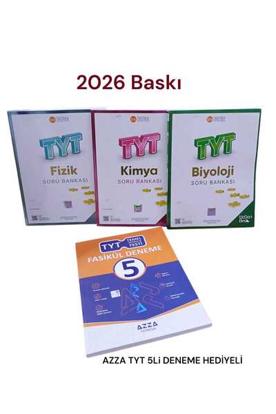 üçdörtbeş 345 Yayınları 2026 Tyt Biyoloji Fizik Kimya Sayısal Seti+azza denem...