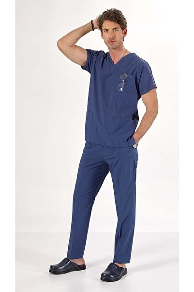 Uçak Medikal Set chirurgical Storm Blue U-flex Lycra