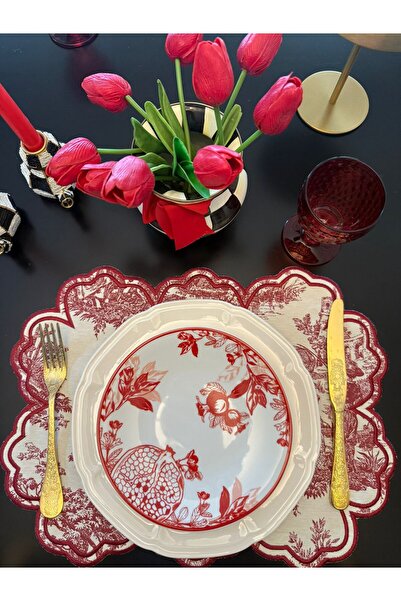 NC Home Design Γαλλικό μοντέλο Κόκκινο Αμερικανικό Σερβίτσιο 1 Τεμάχιο