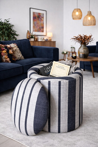 Modobi Vera Sandıklı Puf, Desenli Kumaş