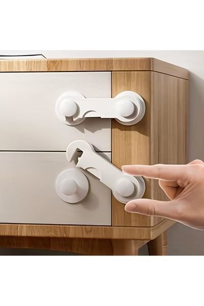 CocoVia Geçmeli Bebek Çocuk Dolap Kilidi | Çok Amaçlı Kilit Mandallı Dolap Kilidi Çekmece Kilidi