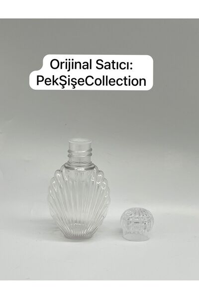 MayaArtDesign (40 ADET) Mika Plastik İstiridye Boş Kolonya Şişesi 40cc (Tıpa+...