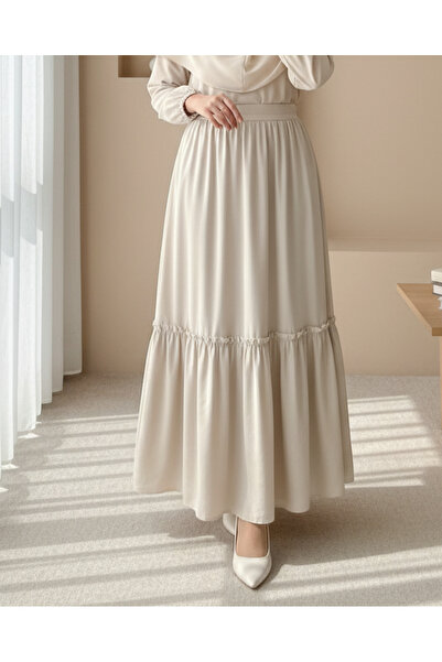 HİJABAYA Elastic Waist Parachute Skirt