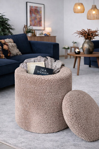 Modobi Vera Sandıklı Puf, Dokulu Teddy Kumaş