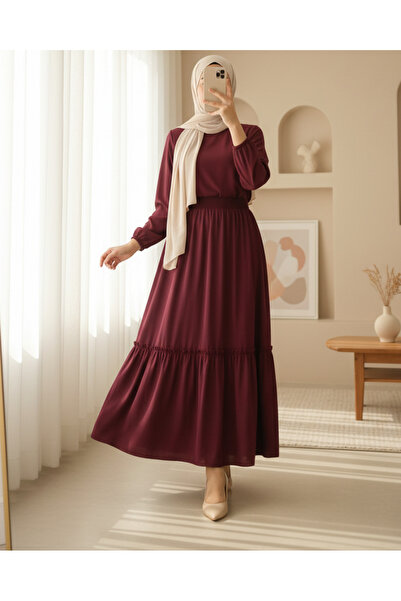 HİJABAYA Elastic Waist Parachute Skirt