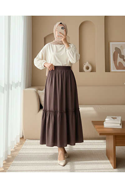 HİJABAYA Elastic Waist Parachute Skirt