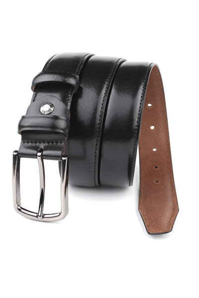 LUGMO Curea pentru bărbați din piele naturală 3,5 cm, asortată cu țesături și...