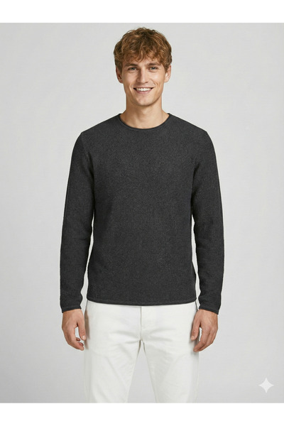 Jack & Jones Strickpullover mit Rundhals Einfarbig Strickpullover mit Rundhals