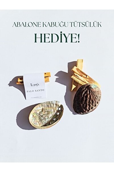 Lumagiftbox Palo Santo Ağaç Tütsü 5 Adet Abalone Kabuğu Hediyeli