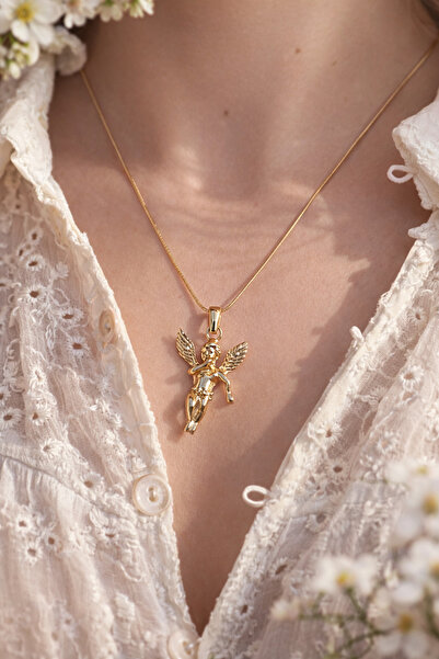 HOUSEKİ قلادة ملاك الحظ من الفولاذ