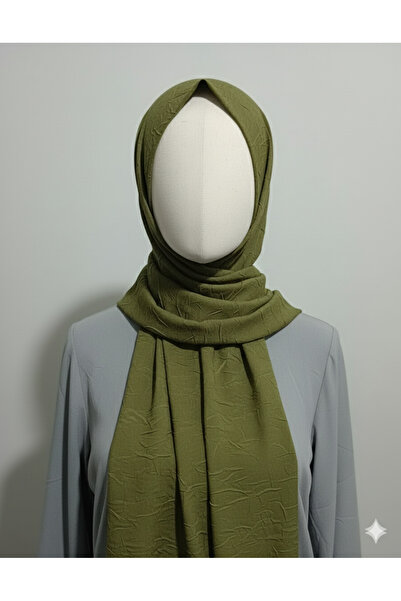 karanfil TESETTÜR KADIN ZEYTİN YEŞİLİ BAMBU KRAŞ ŞAL