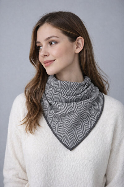 Sebir Moda Herringbone Patterned Knitwear Scarf