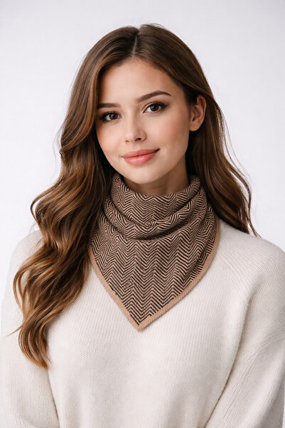 Sebir Moda Herringbone Patterned Knitwear Scarf