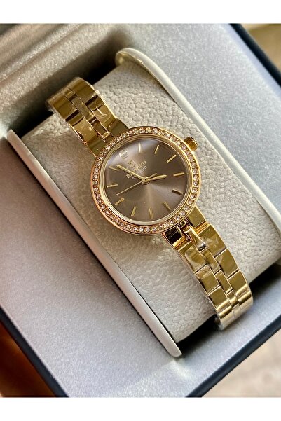 Reward altın rengi taşlı şık  kol saati vintage model