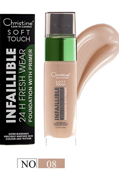 Christine كريم أساس كريستين سوفت تاتش بتغطية كاملة