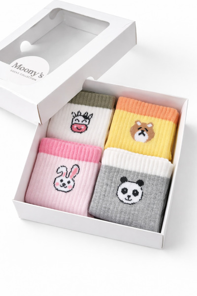 Moonys Socks Collection Комплект чорапи с животински мотиви - меки, с текстур...