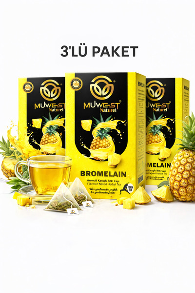 Muwest Naturel Bromelain Aromalı Karışık Bitki Çayı 3 Paket