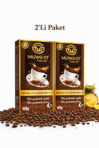 Muwest Naturel Bromelain Karahindiba C-Vit Detoks Kahvesi Detox Kahvesi 2 Adet