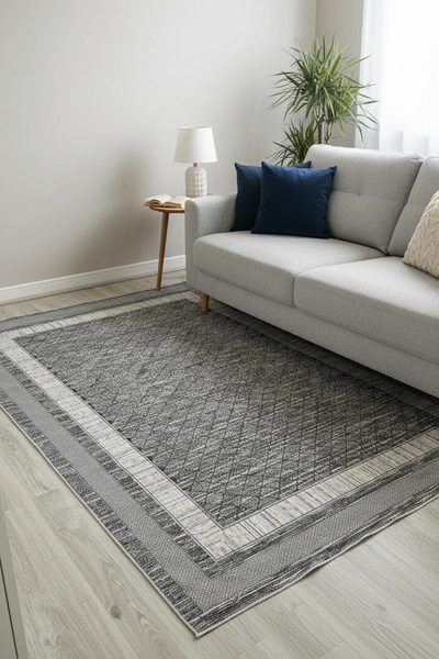 LUGMO Kilim Savan Çift Taraflı Modern Yıkanabilir 2x3 Metre Çizgili