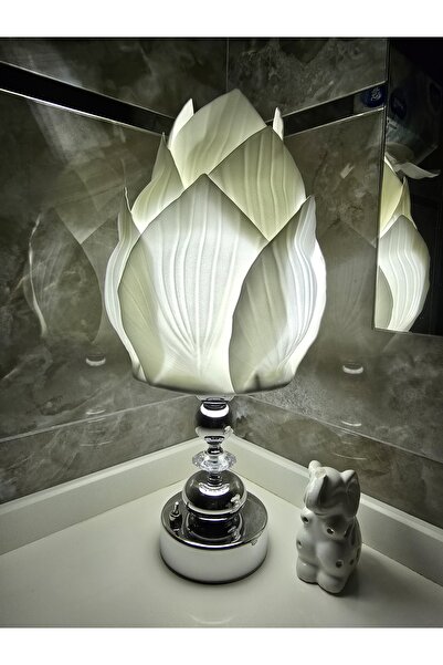 fey atelier PİLLİ GECE LAMBASI , KABLOSUZ MASA LAMBASI, PİLLİ ABAJUR,BEYAZMİD...