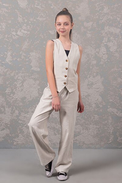 DMB BOYS & GIRLS Çaren Kids - Set de 2 pantaloni și vestă pentru fete - Set d...