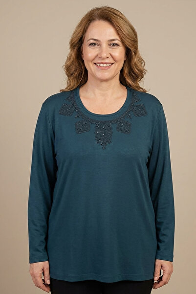 nacar çarşı Bluză de damă Mother Water Green, cu mânecă lungă, din Lycra, cu ...