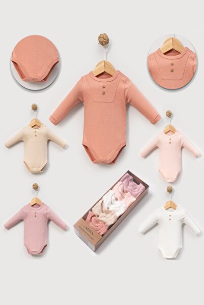 LOVE MAXX Çaren Kids - 100% Cotton Unisex Baby Multi-Colored Snap Fastener Lo...